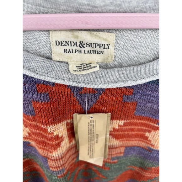 Ralph Lauren Denim & Supply Saltilo Aztec Print Henley Knit M RARE - Picture 4 of 4